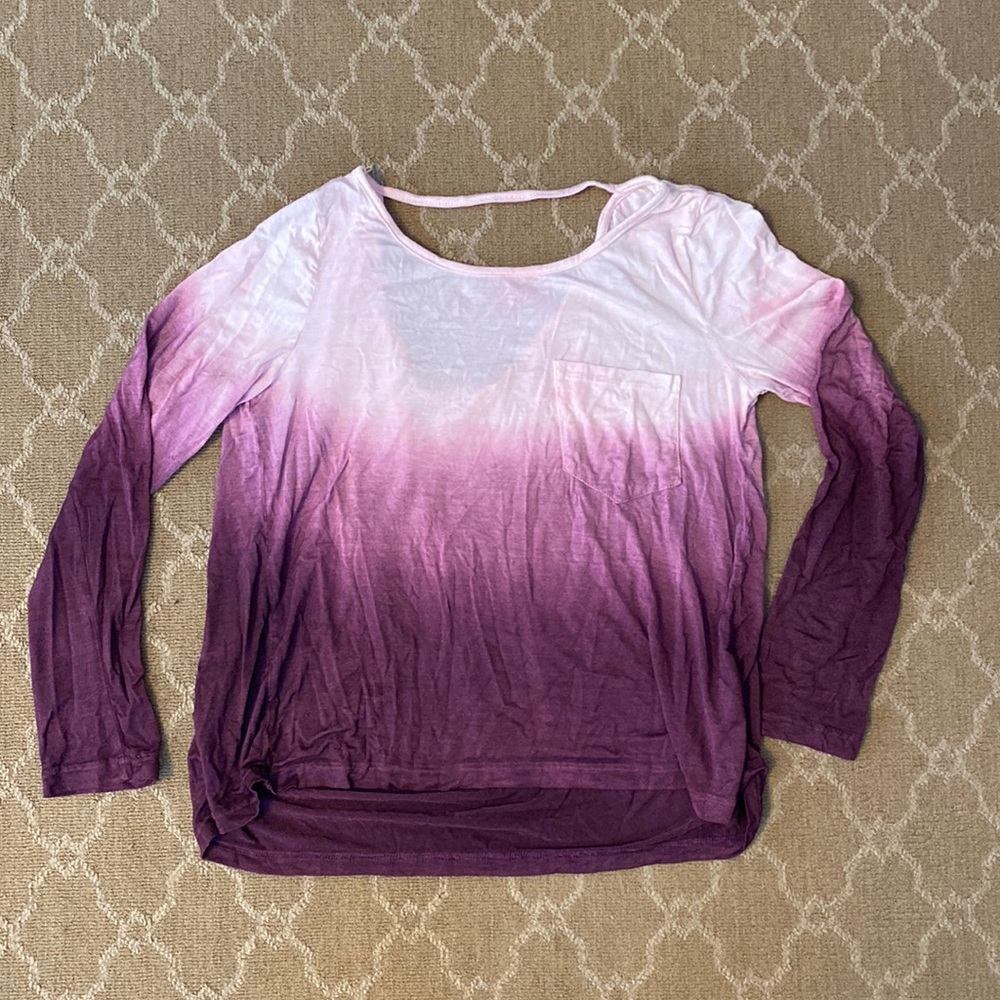 OMBRÉ OPEN BACK LONG SLEEVE